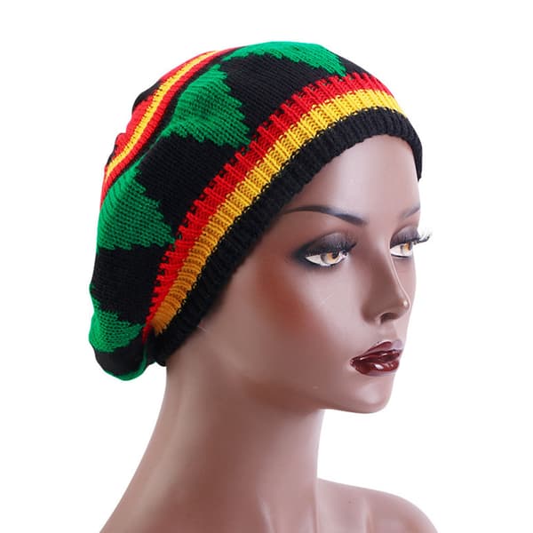 Håndheklet jamaicansk reggae-lue