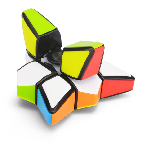 Fidget Spinner Cube 2 i 1 klistermärkeslös hjärngympa magisk pussel