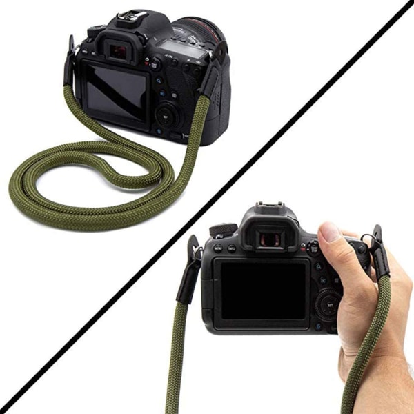 Kamera(Army Green) Rem Stropp Vintage 100cm Nylon Klatretau Kamer