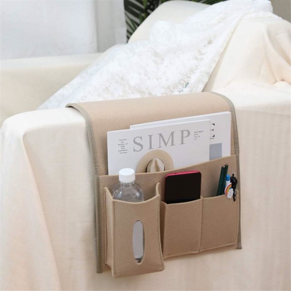 Armlenestol Armrest Organizer med Hook & Loop Strip Sengeside Hængende