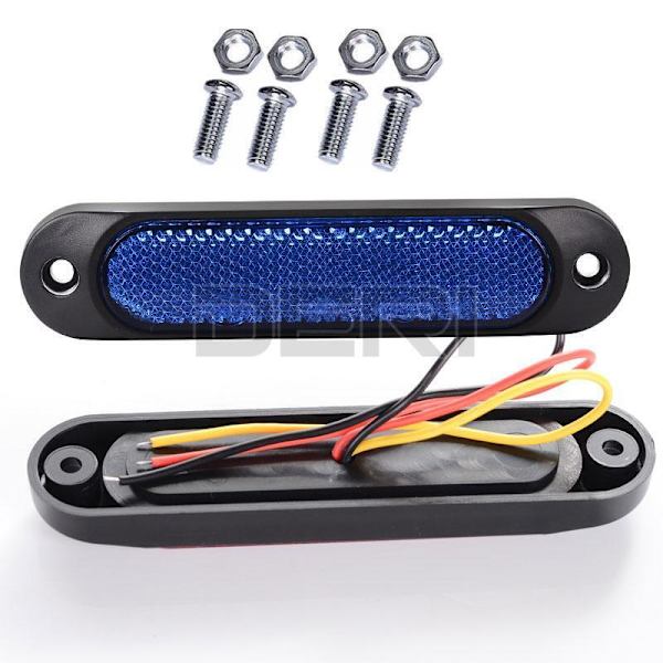 2X 5\" Blå LED Side Marker Clearance Lamp Light Båd Lastbil T