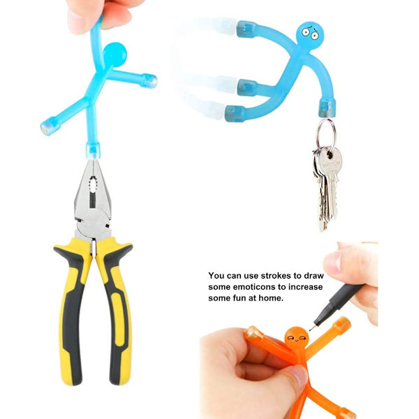 (Slumpmässig färg) (11)Kylmagneter, Mini Man Magnetisk Kylmagnet