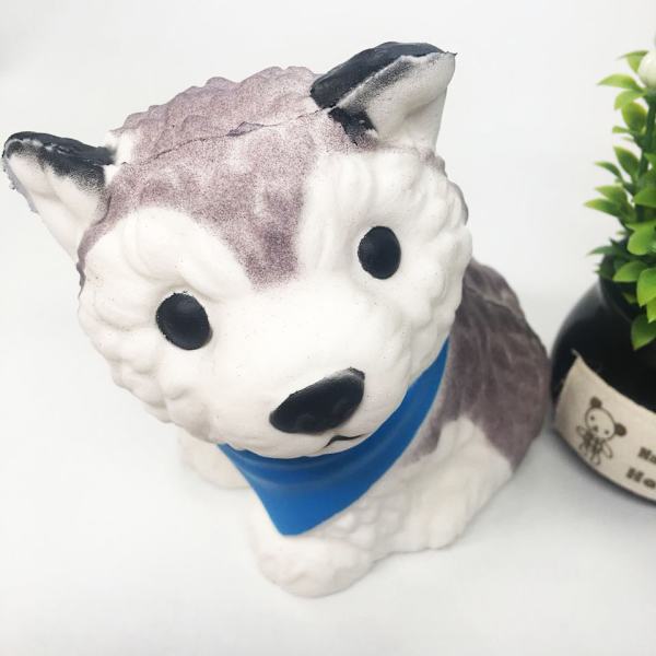 11×9CM Hidasti palautuva Husky-pentulelu Ihastuttava Sling-koiran nipistyspurkauslelu