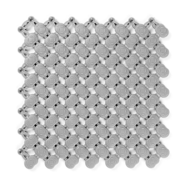 Grå -22*22cm Sklisikker baderomsmatte - Vanntett og fallsikker