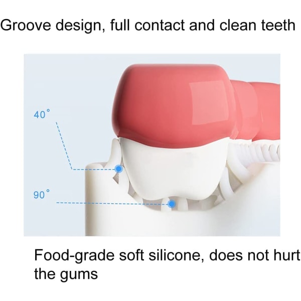 2 stk. U-formet børnetandbørste, Premium blød manuel træning også