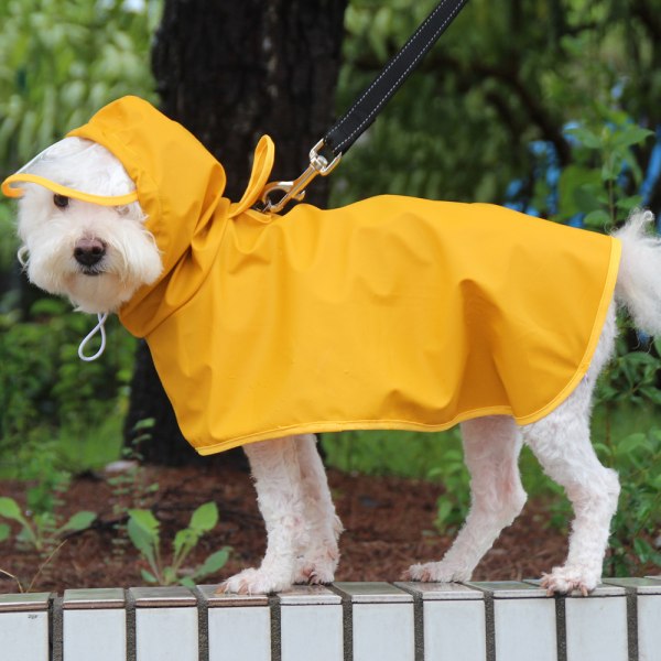 Koiran sadetakki Pet vedenpitävä takki hupulla ja kaulusreiällä Trans