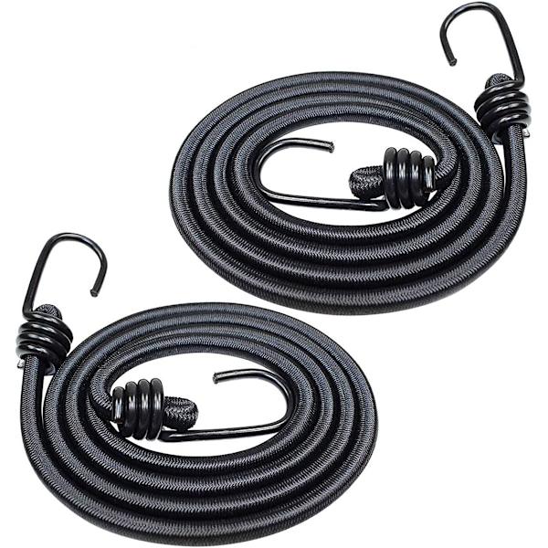 2 kappaleen pakkaus raskaita Bungee-köysiä koukkuilla autoon, asuntovaunuun, leirintään, moottoripyörään