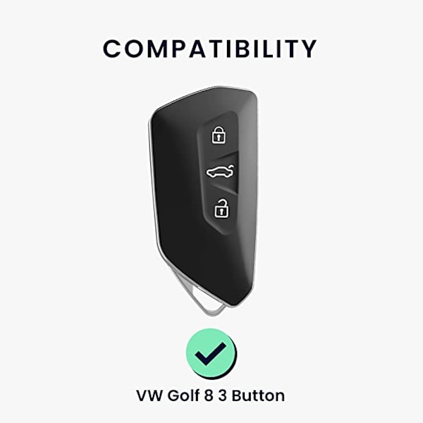 Silikonnyckelskydd för VW Golf 8 - Grå/Vit