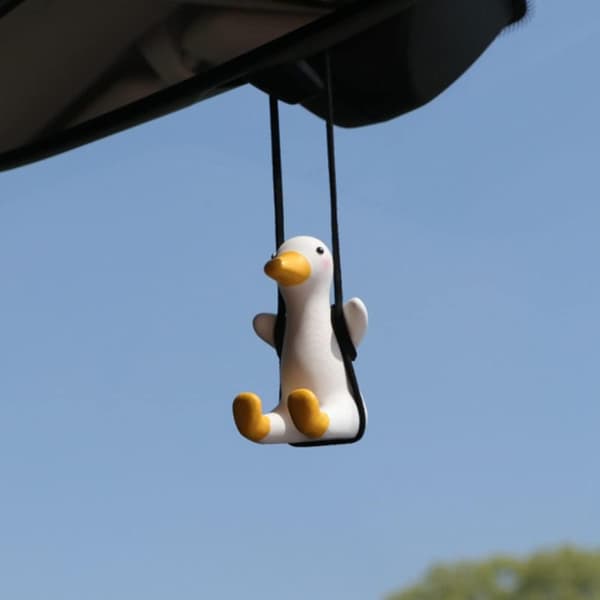 2 kpl Super Cute Swing Duck Mirror Hanging Car Interior Accessor