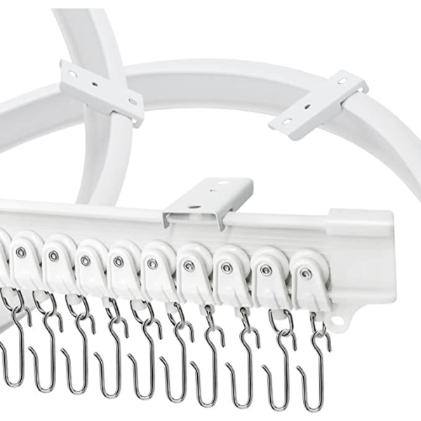 1-delars set 2 meter utdragbar gardinstång, flexibel gardinstång
