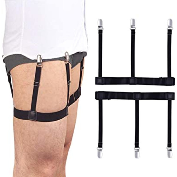 Skjortstöd, skjortstrumpebandshållare för män, skjort S