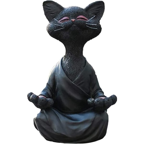Sort Buddha Cat Collectible Yoga Meditation Figurine, Happy Cat