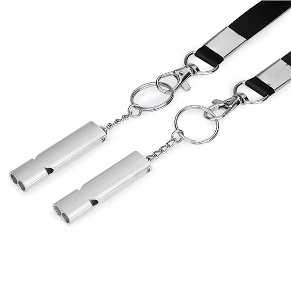 2PCS Högsta Nödöverlevnadsvisslor Utomhus med Karabiner