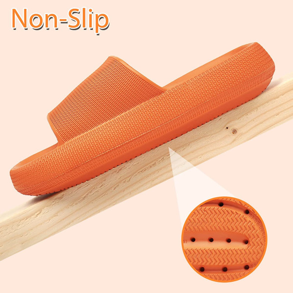 Orangefärgade tofflor Slides Herr Dam Dusch Slides Halkfria Sl
