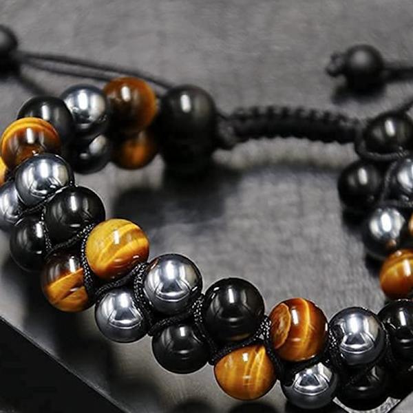 Natursten Armbånd til Mænd, Justerbar Armbånd af Essential