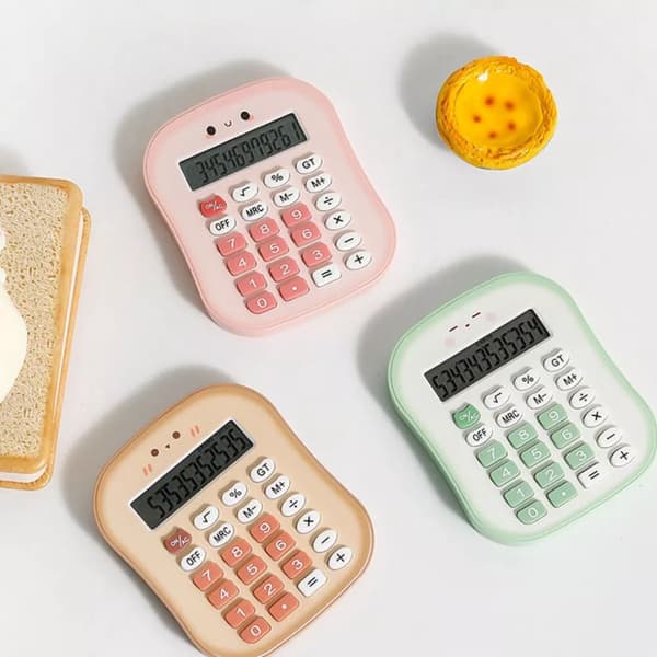 3-pack Söt Mini-räknare i Brödform, Kontorsmaterial