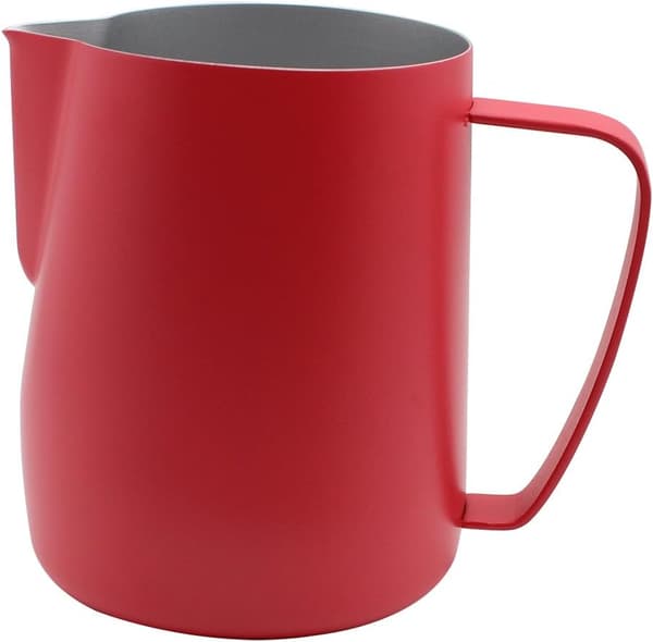 Rustfrit stål mælkekande til kaffemælk og rød mælk 600ml