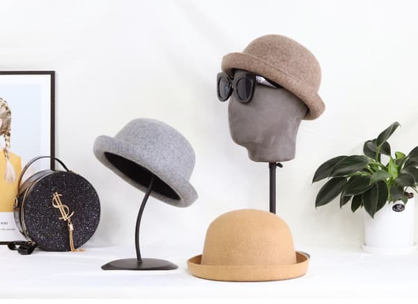 Damrullar Krempe Ull Dome Hat Bowler (Kamel)