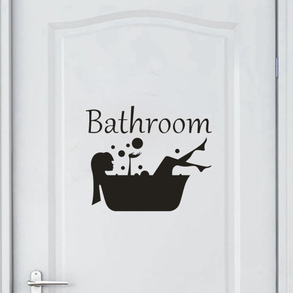 2 kpl kylpyhuoneen oven tarrat irrotettavat 18 * 15 cm, taiteellinen PVC seinämaalaus,