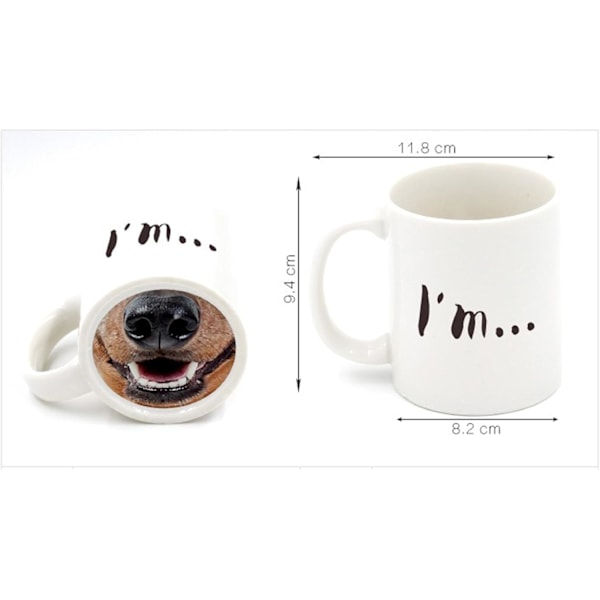 Hund Næse Kops, Kreativ Sjove Kaffe Kop, Kreativ Keramisk Kaffe Kop, Vand Kopper Med Peculiare Designs