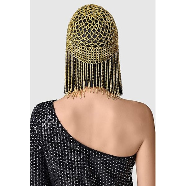 Hiustarvikkeet - Flapper-tyylinen päähine päänauhalla, helmiä, vintage-henkinen päähine, 1920-luvun asusteet