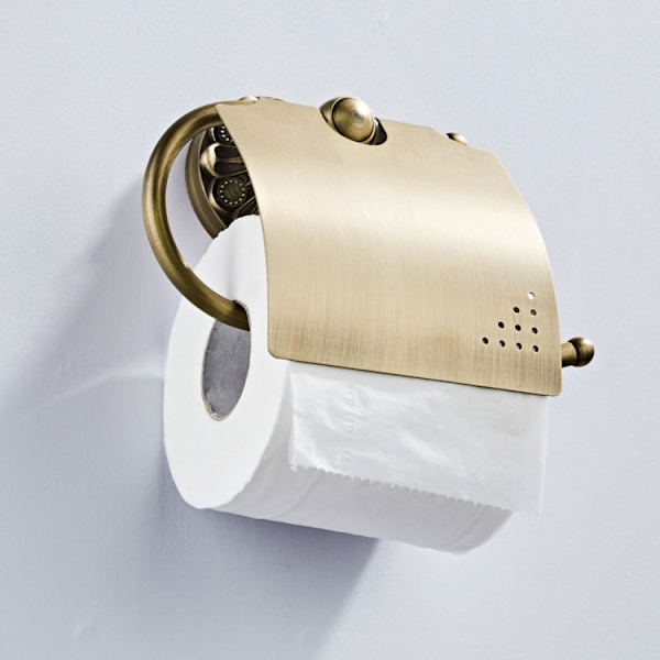 Antikk baderomstilbehør Messing toalettpapirrullholder