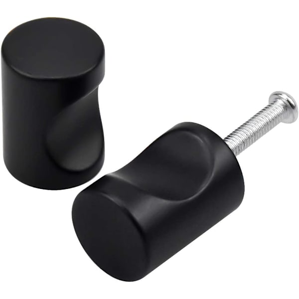 Svart-10PCS Svart skuffedørhåndtak, møbelknott, enkelt Rou