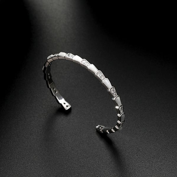 Shell slange knogle mode armbånd åbningsbart katteøje armbånd til