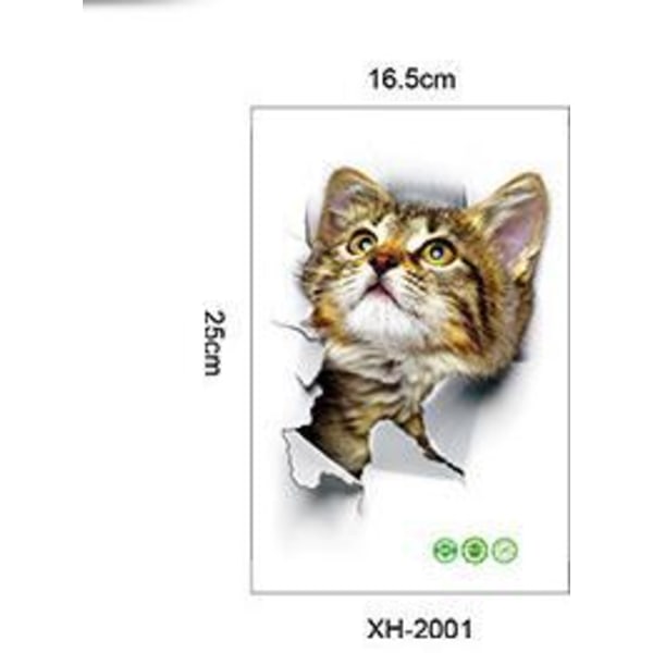 3D djur söt katt vägguttryck klistermärke vardagsrum bedro