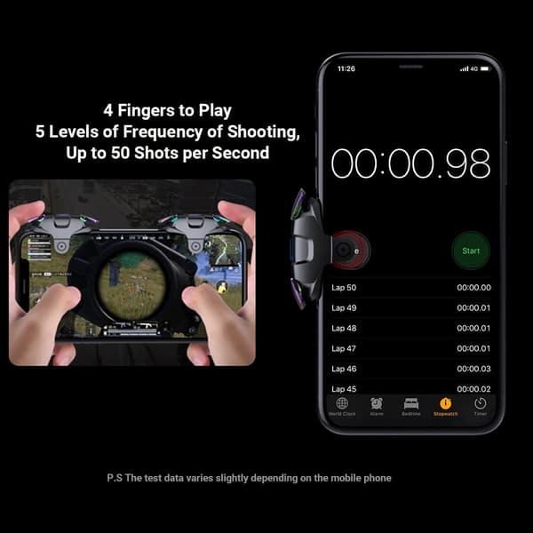 PUBG Mobile Trigger Game Controller, 5-niveau automatisk højfrekvens