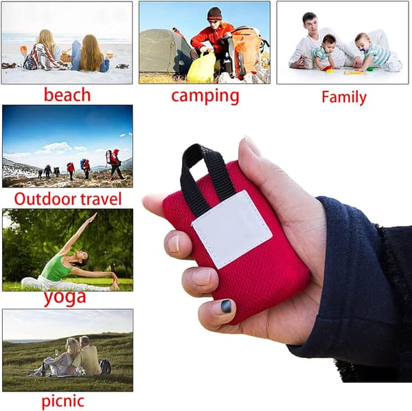 2 stk Sandproof Piknikmatte 70 * 110cm Vanntett Strandmatte fo