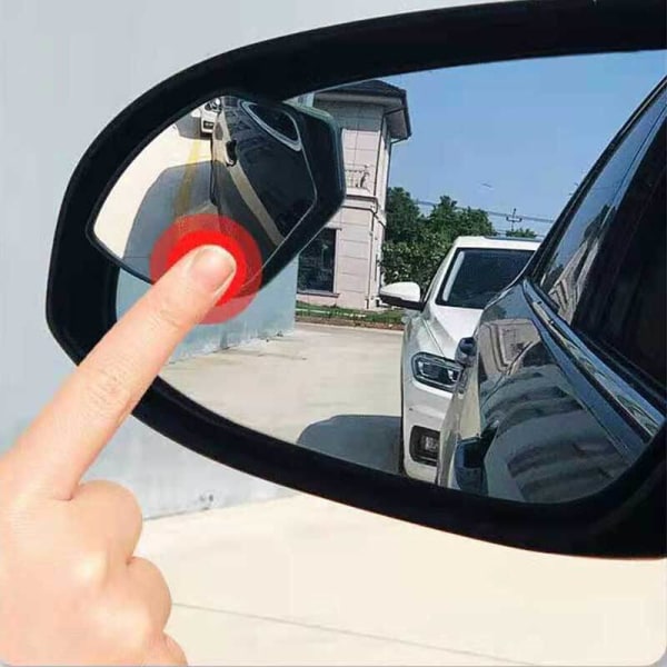 2st Bil Dödvinkel Speglar HD Glas Konvex 360° Sida Bakifrån