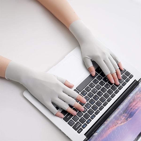 Sommer UV-beskyttende handsker Halv finger solbeskyttelse åndbar