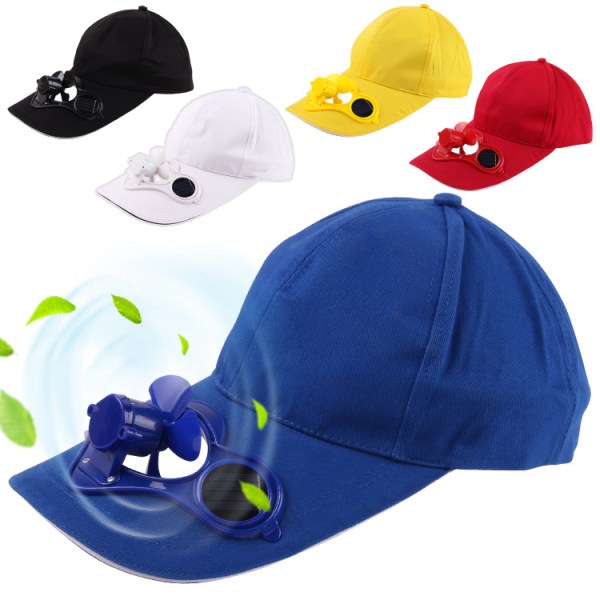 Fan Baseball Hat Solar Cooling Hat Husholdningsfans Nyhet Su