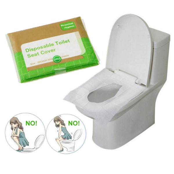 Pakke med 10 stk Engangs toalettmatte Engangs toalettpute
