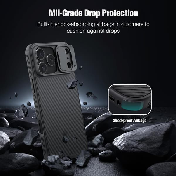 Etui til iPhone 17 PRO MAX, Svart
