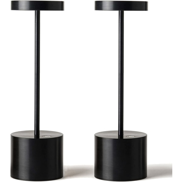 2-pack uppladdningsbar bordslampa, Sakringt LED sladdlösa skrivbord La