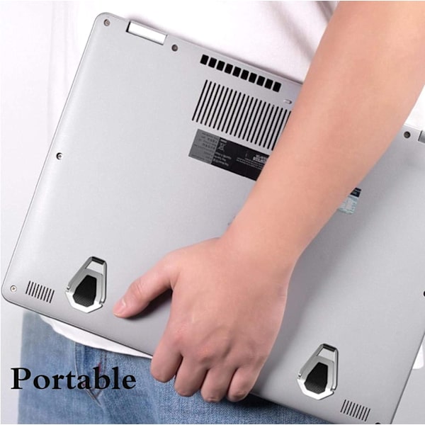 Foldbar metal laptopstand passer til de fleste bærbare computere og tastaturer (to
