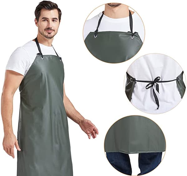 Tynn arbeidsforkle PVC Lett Vanntett Unisex Slaktehus