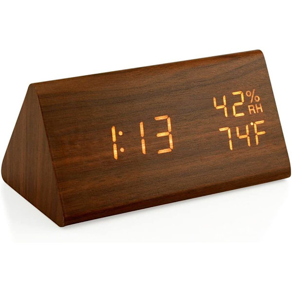 Treklokke, Smart LED Digital Klokke for Soverom/Skrivebord, U