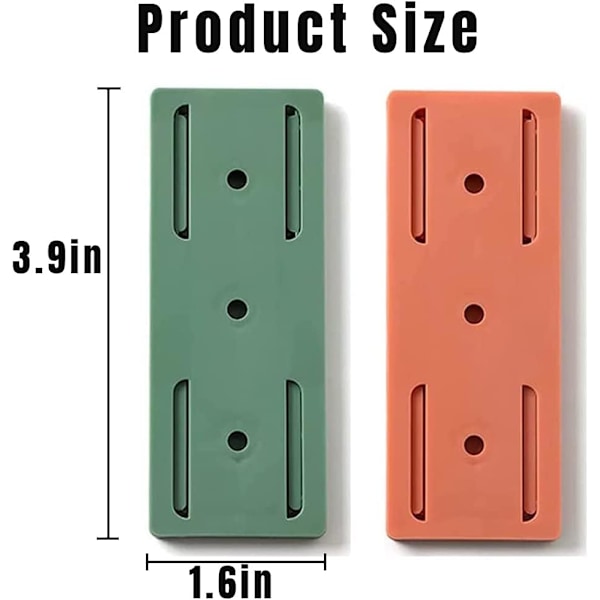 (4 stk) Selvklebende Skrivebordsuttak-Fester, Stempel-Fri Limuttak-Holder, Kabelstyring, Punc