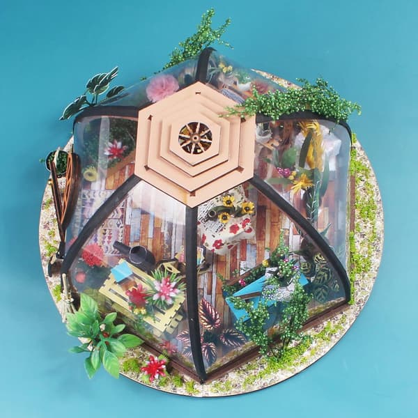 DIY Miniature Dukkehus Kit, Tiny House kit med Møbler,