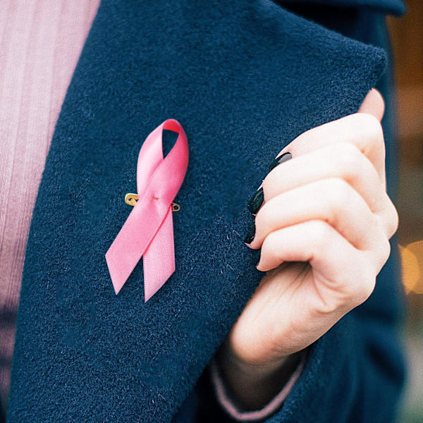 100 stycken rosa satinband för medvetenhet 1,4 x 3 tum B