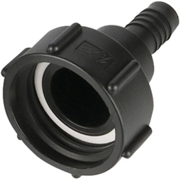 IBC-säiliöletkun sovitin 60 mm tuonti karkea kierre 25 mm puutarhaletkuun