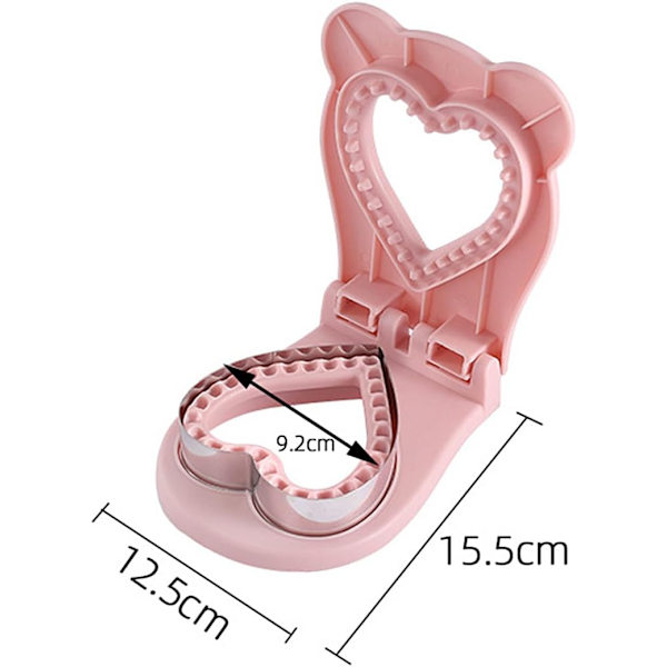 Sandwich Cutter og Sealer Hjerte Sandwich Cutters Form (Pink) San