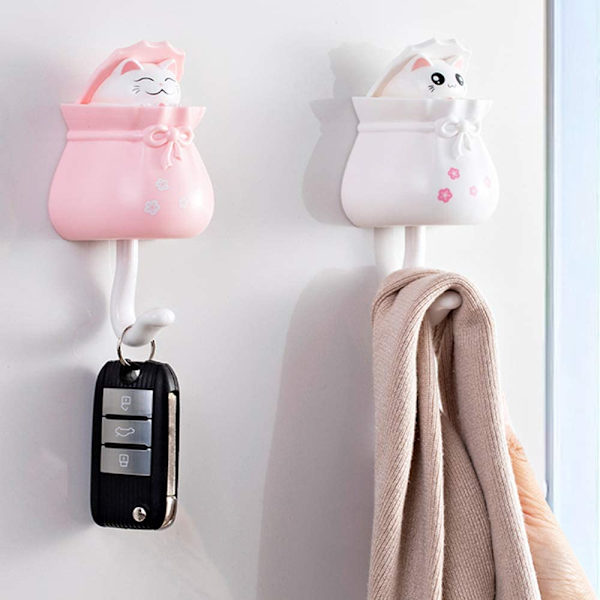 Barn självhäftande krok självhäftande handdukskrok djur väggkrok Decora