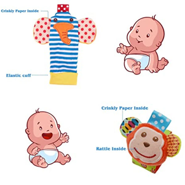 Baby handledsksaller och fotskaller set, baby skaller för bab
