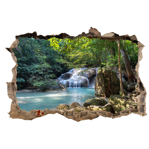 One 60 × 90cm 3D broken wall landscape waterfall wallpaper, livi