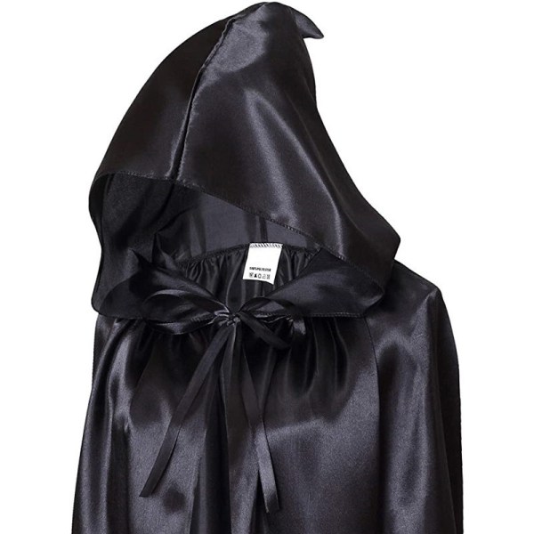 Unisex Full Length Hooded Robe Cloak Lang Velvet Cape Cosplay Co