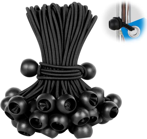 50 stk. elastiske snorer med kulehode, 15 cm